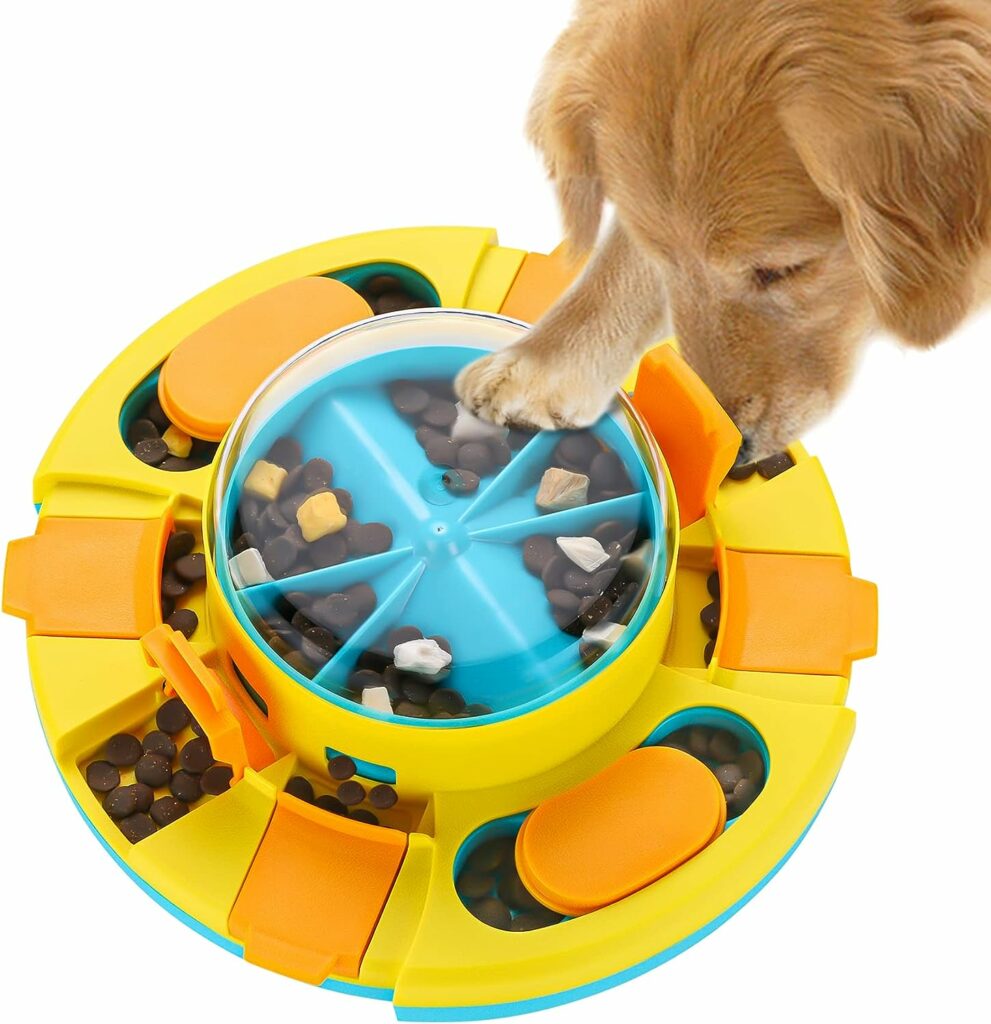 Aluckmao Dog Puzzle Toys for Dogs Mental Stimulation, Interactive Treat Dispensing Dog Toy, Dog Enrichment Food Toys
