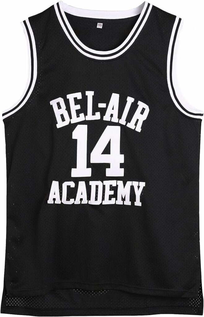 Amzdest 90s The Fresh Prince of Bel Air Academy #14 Jersey Shirt for Men and Women, Unisex Basketball Jersey for Theme Party