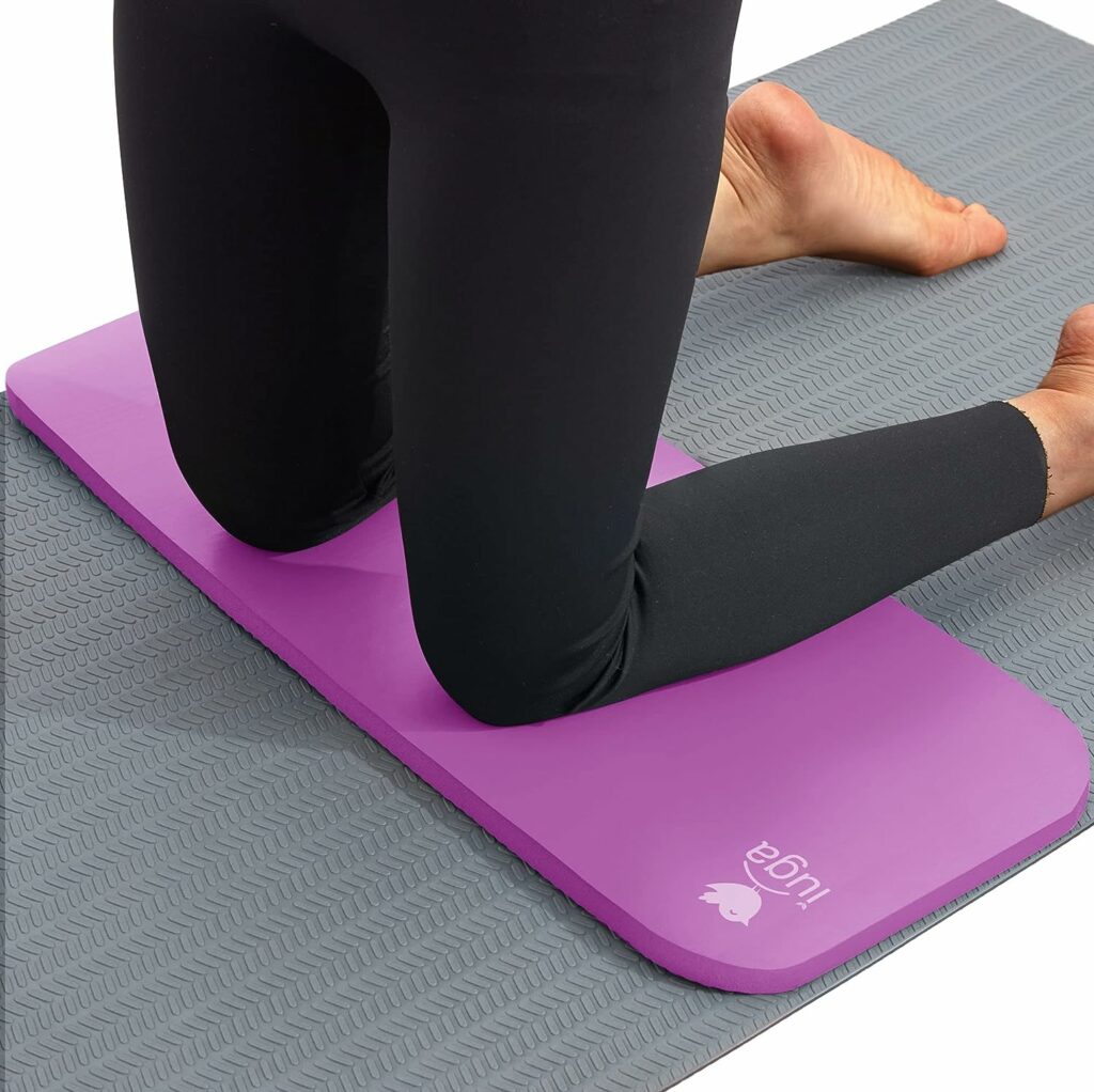 IUGA Yoga Knee Pads Cushion Non-Slip Knee Mat for Elbows Wrist Pain in Yoga Planks Floor Exercises Portable Extra-thick Cushioning 24x9x0.6