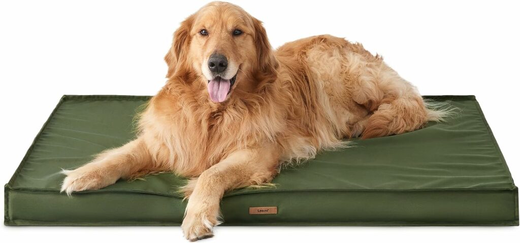Lesure Outdoor Waterproof Dog Beds for Large Dogs - Dog Bed Washable with Oxford Fabric Surface, Large Orthopedic Foam Pet Bed with Removable and Durable Cover, Machine Washable