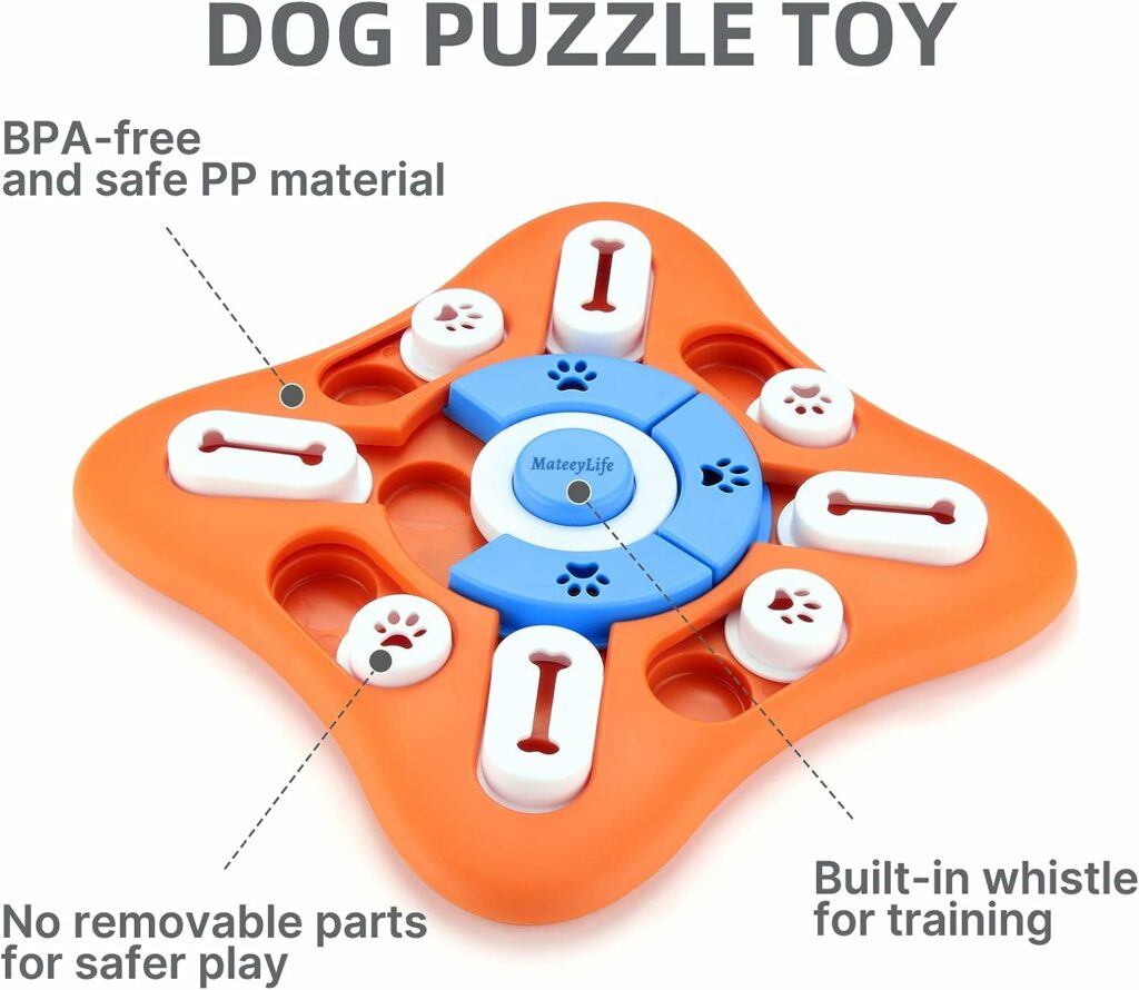 MateeyLife Dog Puzzle Toys, Treat for Mental Stimulation, Interactive Food Puzzles Toys Smart Dogs Brain Games, Enrichment Gifts Cat Puppy Small Medium Large