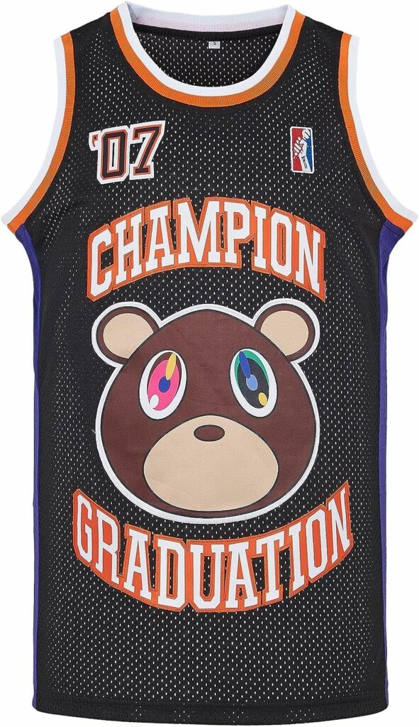 Mens 07 YE Champion Graduation Hip Hop Rap Basketball Jersey Stitched