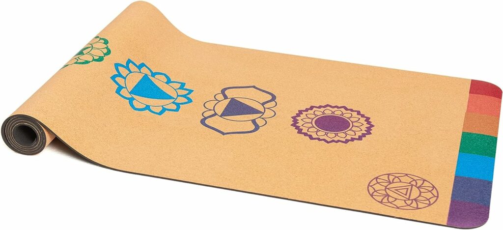 SatoriConcept Cork Yoga Mat - 100% Eco Friendly Cork  Rubber, Lightweight with Perfect Size (72” x 24”) and 4mm Thick, Non Slip, Sweat-Resistant, Innovative Exercise Mat for Hot Yoga