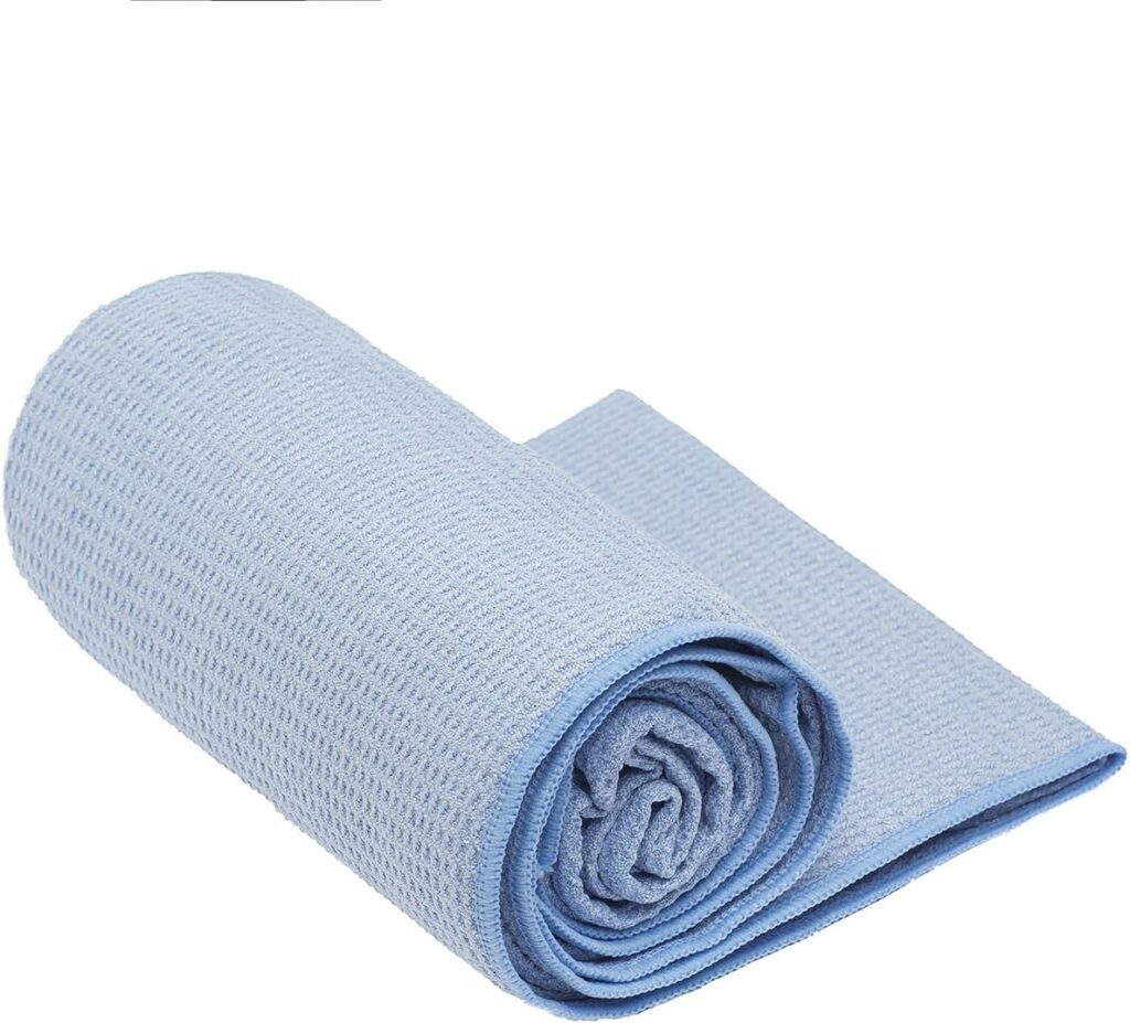 Shandali Hot Yoga Towel - Stickyfiber Yoga Towel - Mat-Sized, Microfiber, Super Absorbent, Anti-Slip, Injury Free, 24 x 72 - Best Bikram Yoga Towel - Exercise, Fitness, Pilates, and Yoga Gear