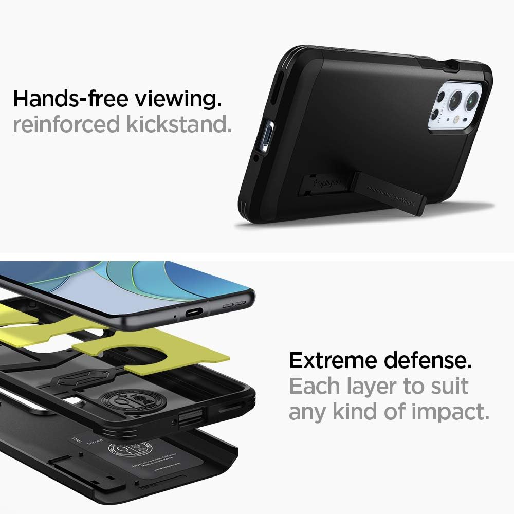 Spigen Tough Armor [Extreme Protection Tech] Designed for OnePlus 9 Pro Case 5G (2021) - Black