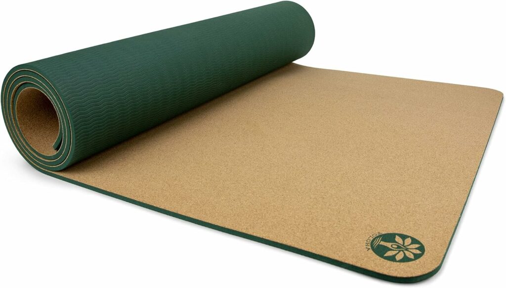 Yoloha Aura Cork Yoga Mat | Non Slip, Sustainable, Soft, Durable, Lightweight, Premium, Handmade